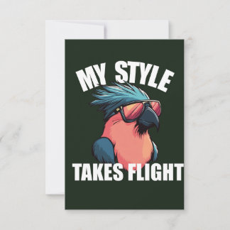 Style Takes Flight Cool Bird Thank You Card