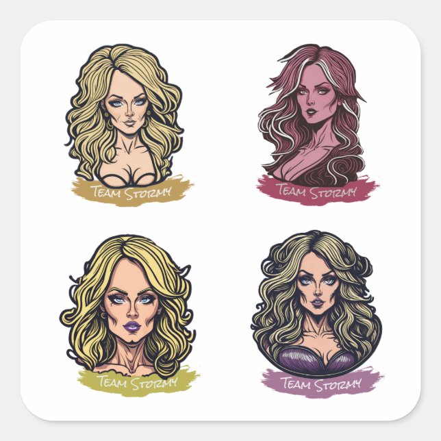 Style Team Stormy - Stormy Daniels Creative Square Sticker (Front)