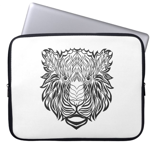 Style Tiger Head Laptop Sleeve (Front)