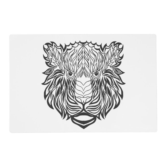 Style Tiger Head Placemat (Front)