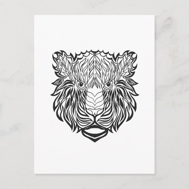 Style Tiger Head Postcard (Front)