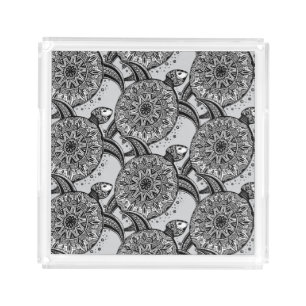 Style Turtle Pattern Acrylic Tray
