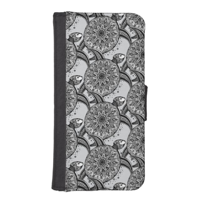 Style Turtle Pattern iPhone Wallet Case (Front)