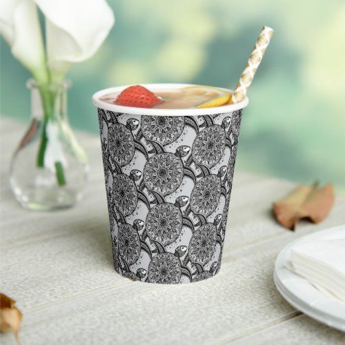 Style Turtle Pattern Paper Cups