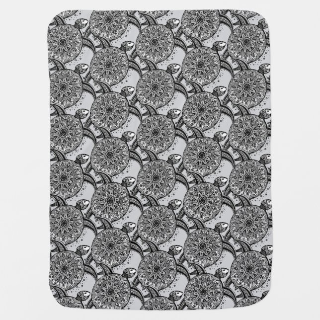 Style Turtle Pattern Receiving Blanket (Front)