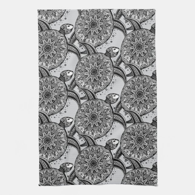 Style Turtle Pattern Towel (Vertical)