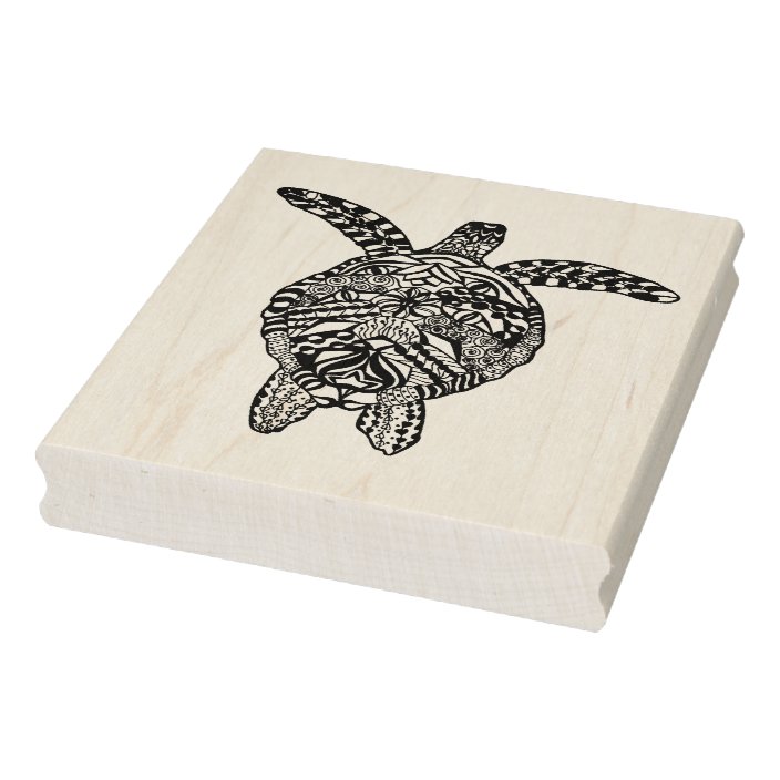 Style Turtle Rubber Stamp | Zazzle.com