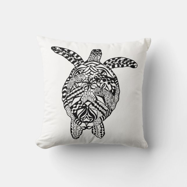 Style Turtle Throw Pillow (Front)