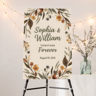 [Style] Wedding Welcome Poster Sign  [Flower/Theme
