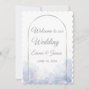 [Style] Wedding Welcome Poster Sign  [Flower/Theme Invitation
