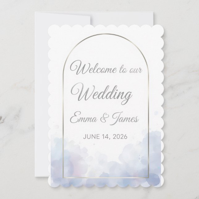 [Style] Wedding Welcome Poster Sign  [Flower/Theme Invitation (Front)