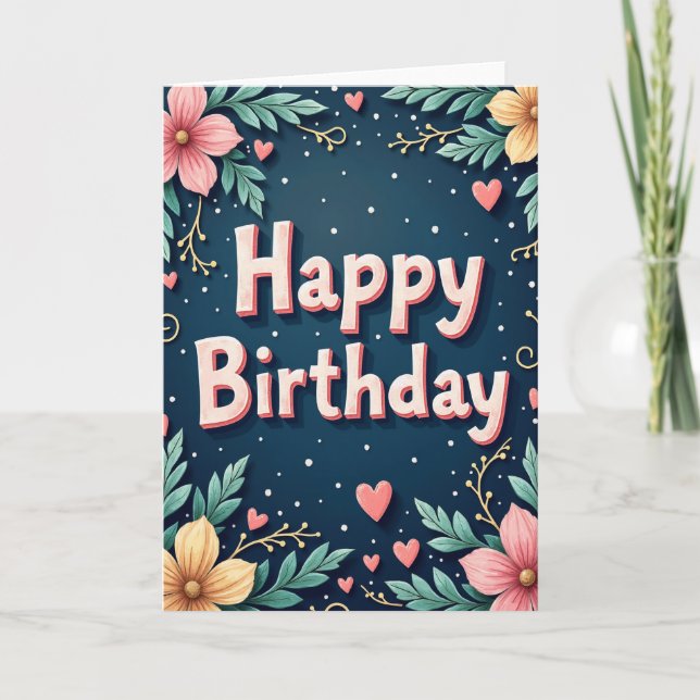 Styled Bloom Birthday Card (Front)
