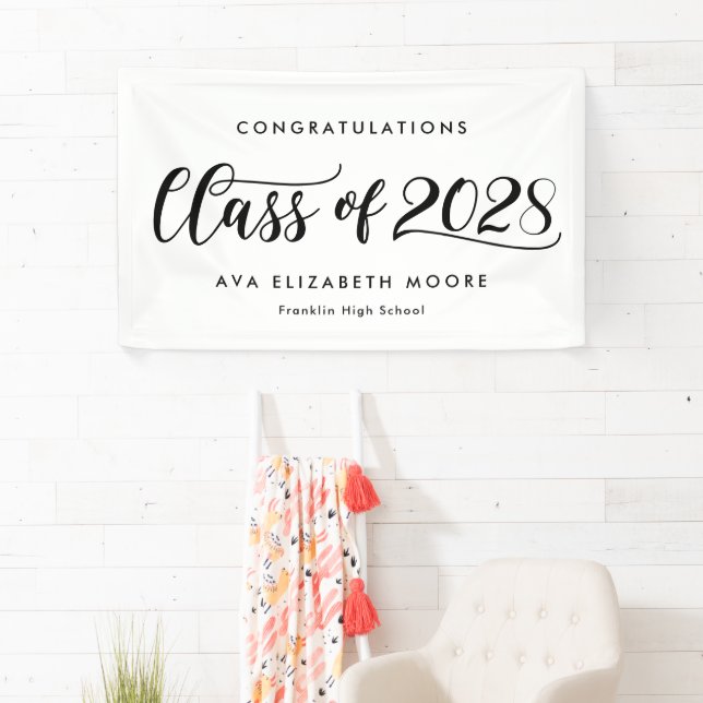 Styled Class EDITABLE COLOR Graduation Banner (Insitu)