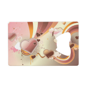 Styled design background credit card bottle opener