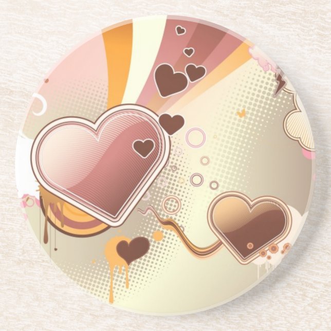 Styled design background drink coaster (Front)