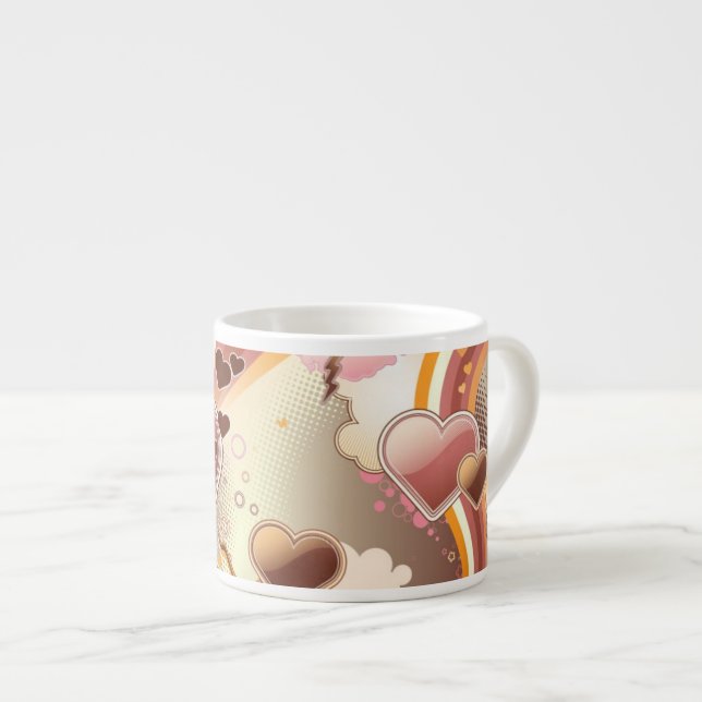 Styled design background espresso cup (Front Right)