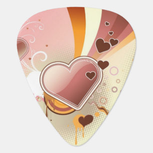 Styled design background guitar pick