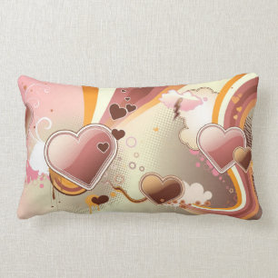 Styled design background lumbar pillow