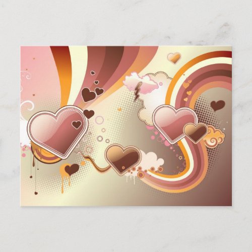 Styled design background postcard