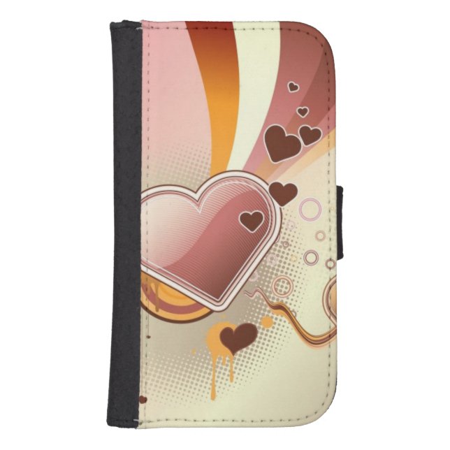 Styled design background samsung galaxy wallet case (Front)