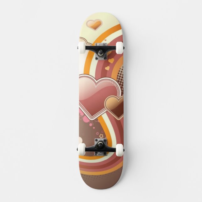 Styled design background skateboard deck (Front)