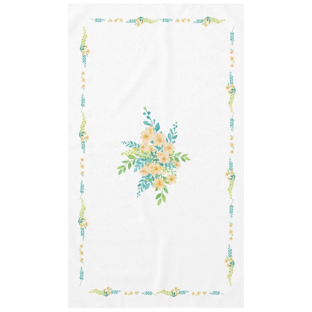 Styled "Flowers of the Field" Tablecloth (Front)