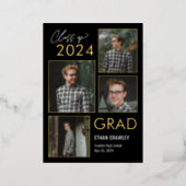 Styled Gallery Foil Graduation Announcement Invite (Standing Front)