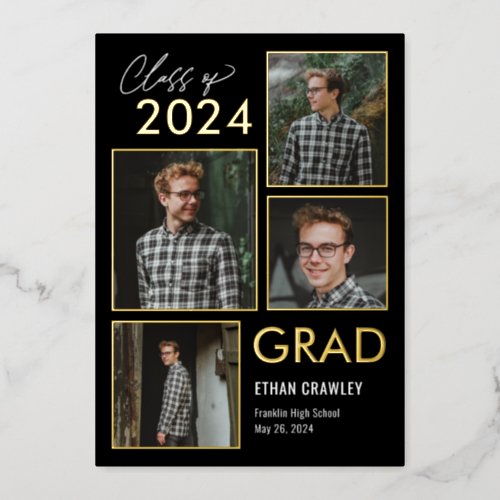 Styled Gallery Foil Graduation Announcement Invite