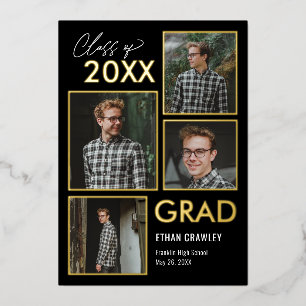 Styled Gallery Foil Graduation Announcement Invite