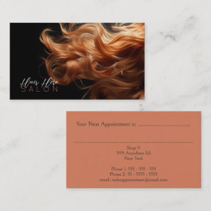 Styled Hair Salon Appointment Business Card