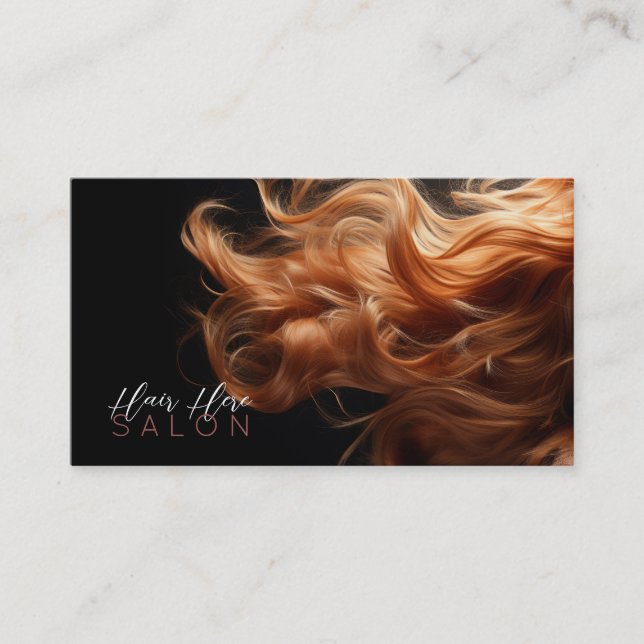 Styled Hair Salon Appointment Business Card (Front)