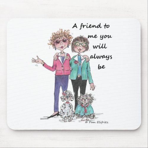 Styles Come and Go Wise Caricature Watercolor  Mouse Pad