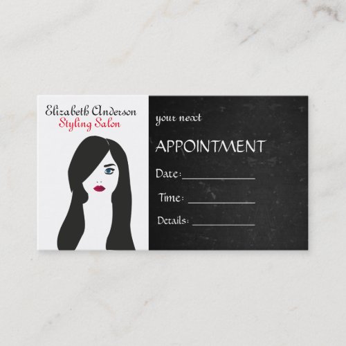 Styling Hair Salon Appointment Card