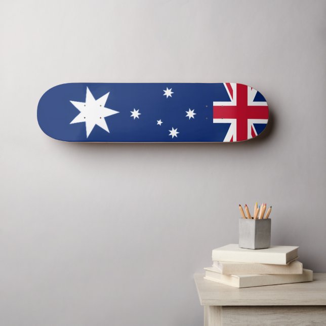 Stylised Australian Flag Skateboard (Wall Art (Horz))