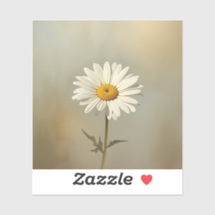 stylised blooming daisy paintings sticker