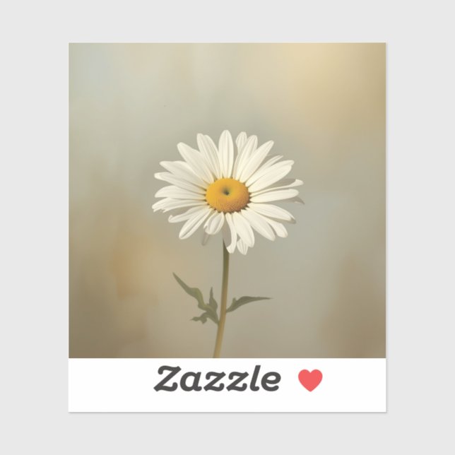 stylised blooming daisy paintings sticker (Sheet)