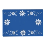 Stylised Edelweiss Border Placemat at Zazzle