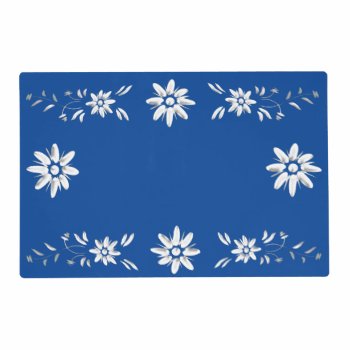 Stylised Edelweiss Border Placemat by CoolCurves at Zazzle