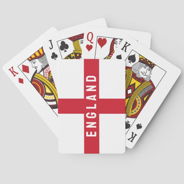 Stylised England Flag Poker Cards (Back)