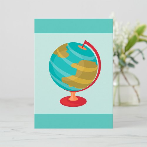 Stylised Globe Invitation