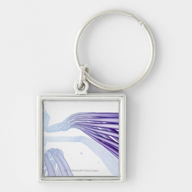 Stylised nerve fibers keychain (Front)