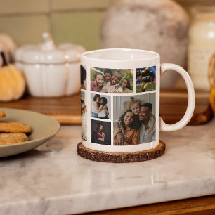 Stylish 15 Photo Collage Coffee Mug