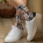 Stylish 17 Photo Collage Cozy Socks<br><div class="desc">This modern take on patchwork photo collage socks is the ideal gift for special occassions such as christmas,  birthdays,  and many more. The sock feature 17 of your most loved pictures and is an alternative way to display those you love.</div>