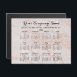 Stylish 2025 Blush Rose Marble Calendar Business<br><div class="desc">This chic and stylish 2025 Magnet Blush Rose Marble Calendar with your business information packs quite a punch -- (other sizes available) -- has a full year calendar as well as all your business information. A handy marketing giveaway for your clients with your company logo and contact details which you...</div>