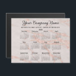 Stylish 2025 Blush Rose Marble Calendar Business<br><div class="desc">This chic and stylish 2025 Magnet Blush Rose Marble Calendar with your business information packs quite a punch -- (other sizes available) -- has a full year calendar as well as all your business information. A handy marketing giveaway for your clients with your company logo and contact details which you...</div>