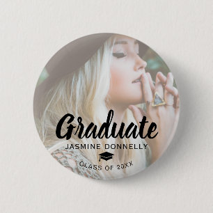 Stylish 2025 Photo Graduate Button