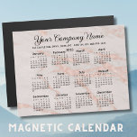 Stylish 2026 Blush Rose Marble Calendar Business<br><div class="desc">This chic and stylish 2026 Magnet Blush Rose Marble Calendar with your business information packs quite a punch -- (other sizes available) -- has a full year calendar as well as all your business information. A handy marketing giveaway for your clients with your company logo and contact details which you...</div>