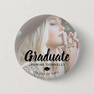 Stylish 2026 Photo Graduate Button