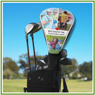 Stylish 3 Photo Best Dad By Par  Golf Head Cover