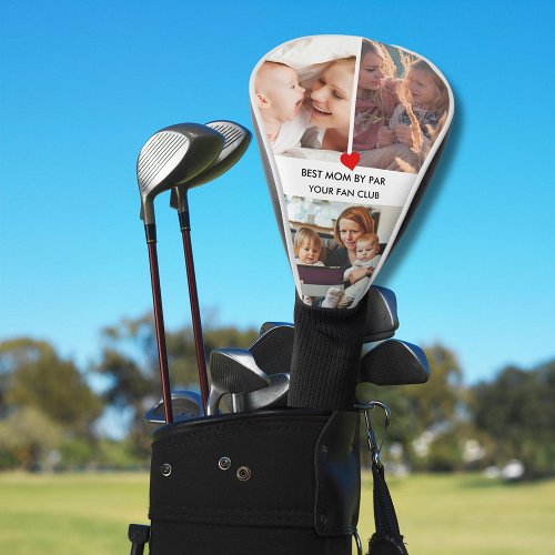 Stylish 3 Photo Best Mom By Par  Golf Head Cover